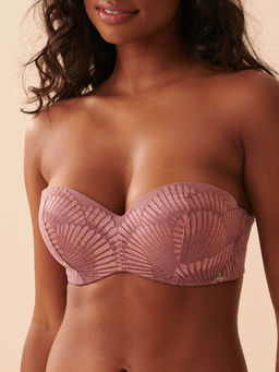 La Vie En Rose - Purple Lightly Lined Memory Foam Strapless Bra