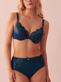 La Vie En Rose - Blue Lightly Lined Sleek Back Bra