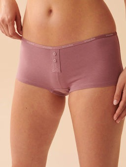 La Vie En Rose - Purple Cotton Boyleg Panty
