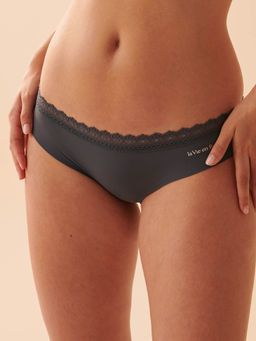 La Vie En Rose - Blue Microfiber No-Show Cheeky Panty