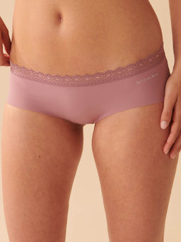 La Vie En Rose - Purple Microfiber No-Show Hiphugger Panty