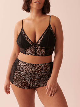 La Vie En Rose - Leopard Print Mesh and Lace 2-Piece (Set of 2)