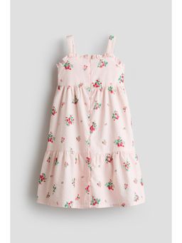H&M - Girls Pink Tiered Cotton Dress