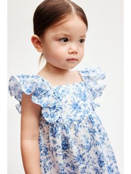 H&M - Girls Blue Empire-Line Cotton Dress