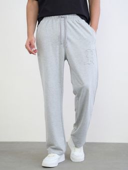 Styli - Men Oversized Fit Applique Embroidered Track Pants