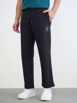 Styli - Men Relaxed Fit Placement Printed Track Pants With Back Label