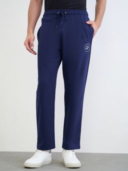 Styli - Men Relaxed Fit Placement Printed Track Pants With Back Label