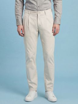 Being Human - Men Stone Single-Pleat Trousers