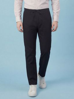 Being Human - Men Black Drawstring Waist Chino Pants