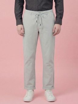 Being Human - Men Light Grey Mid Rise Drawstring Trousers