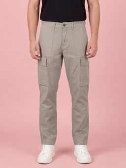 Being Human - Men Stone Relaxed Fit Mid Rise Cargo Trousers