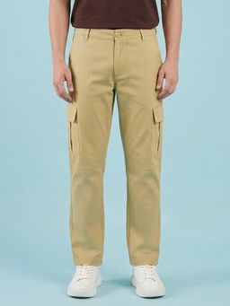 Being Human - Men Khaki Mid Rise Cargo Pants
