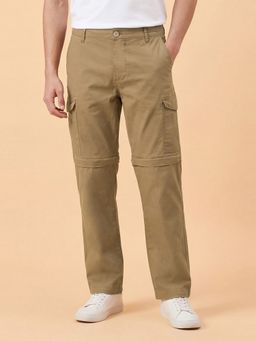 Being Human - Men Brown Mid Rise Convertible Cargo