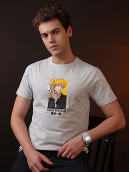 Free Authority - Official Bleach Ichigo Kurosaki Graphic Printed Men Regular Fit T-Shirt