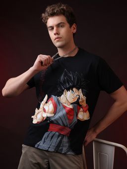 Free Authority - Official Dragon Ball Z Goku Graphic Printed Men Relaxed Fit T-Shirt
