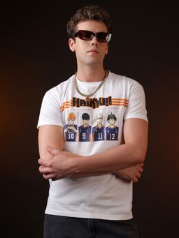 Free Authority - Official Haikyu Hinata Kageyama Printed Men Regular Fit T-Shirt