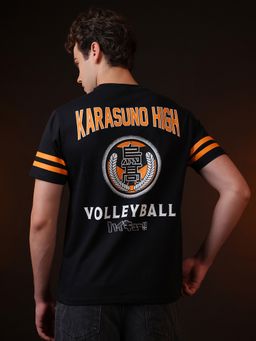 Free Authority - Official Haikyu Karasuno High Graphic Printed Men Relaxed Fit T-Shirt