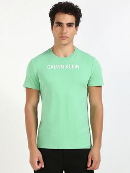 Calvin Klein - Men Green Logo Slim Fit Cotton T-Shirt