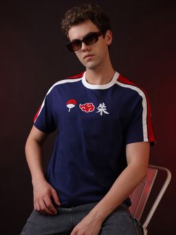 Free Authority - Official Naruto Uchiha And Akatsuki Graphic Printed Men Relaxed Fit T-Shirt