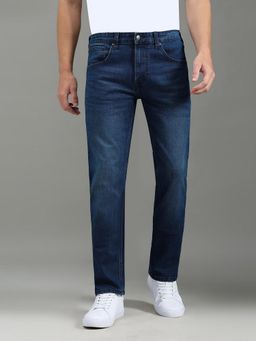 Pepe Jeans - Men Navy Blue Straight Fit Mid-Rise Jeans