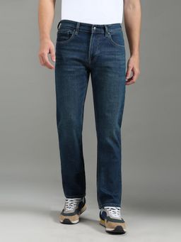 Pepe Jeans - Men Navy Blue Straight Fit Mid-Rise Jeans