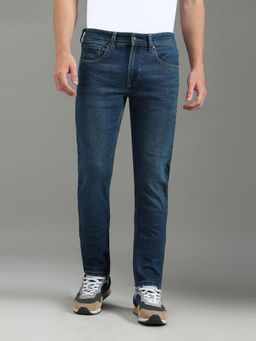 Pepe Jeans - Men Navy Blue Slim Fit Mid-Rise Jeans