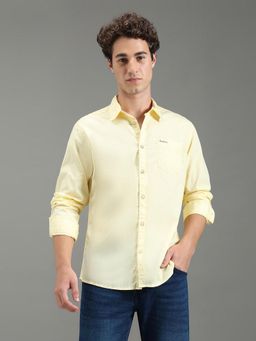 Pepe Jeans - Men Yellow Cotton Regular Fit Solid Shirt