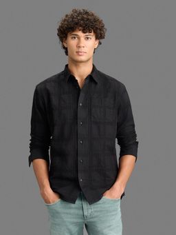 Pepe Jeans - Men Black Cotton Regular Fit Checks Shirt