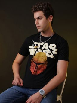Free Authority - Official Star Wars Boba Fett Graphic Printed Men Regular Fit T-Shirt