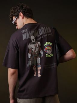 Free Authority - Official Star Wars Mandalorian And Grogu Graphic Printed Men T-Shirt