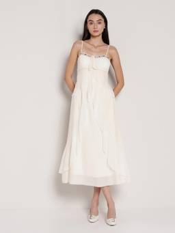Cover Story - Off White Linen Dress