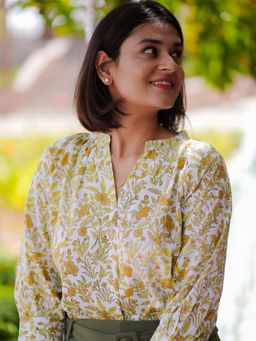 Sassy Sajja - Audrey Handblock Printed Top