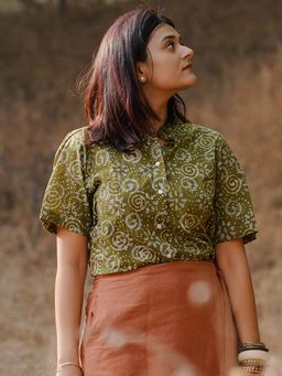 Sassy Sajja - Women Hand Block Floral Printed Top