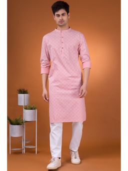 SHIWAM ETHNIX - Mens Pink Udaipur Cotton Kurta