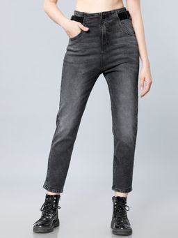 TOKYO TALKIES - Women Black Vintage Fit Jeans