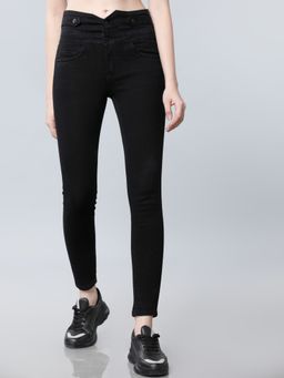 TOKYO TALKIES - Women Black Regular Fit Clean Look Stretchable Jeans