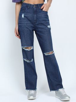 TOKYO TALKIES - Women Blue Straight Jeans