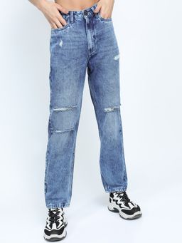 TOKYO TALKIES - Women Blue Straight Jeans