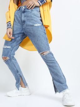 TOKYO TALKIES - Women Blue Straight Fit Jeans