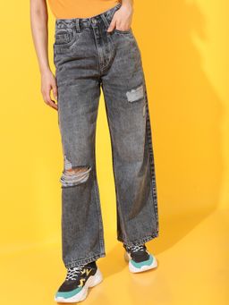TOKYO TALKIES - Women Grey Regular Fit Jeans