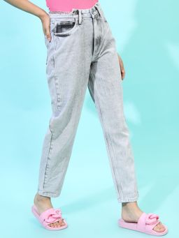TOKYO TALKIES - Women Light Grey Slim Fit Jeans