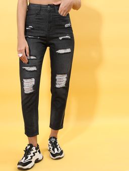 TOKYO TALKIES - Women Black Regular Fit Jeans
