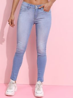 TOKYO TALKIES - Women Blue Skinny Fit Heavy Fade Jeans