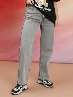 TOKYO TALKIES - Women Light Grey Straight Fit Jeans