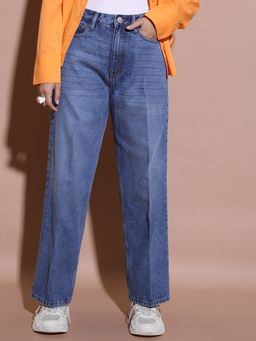 TOKYO TALKIES - Women Blue Straight Jeans