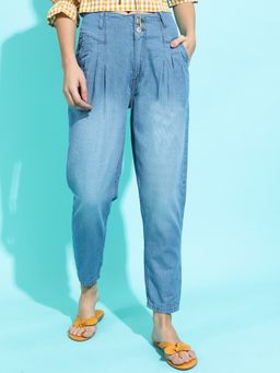TOKYO TALKIES - Women Blue Low-Rise Light Fade Jeans
