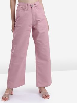 TOKYO TALKIES - Women Pink Straight Jeans