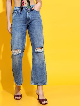 TOKYO TALKIES - Women Blue Light Fade Stretchable Jeans