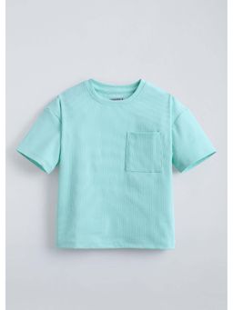 Hopscotch - Green Ribbed Patch Pocket T-Shirt