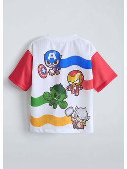 Hopscotch - White Marvel Avengers Drop Shoulder T-Shirt